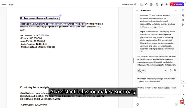 AI Assistant in Adobe Acrobat video