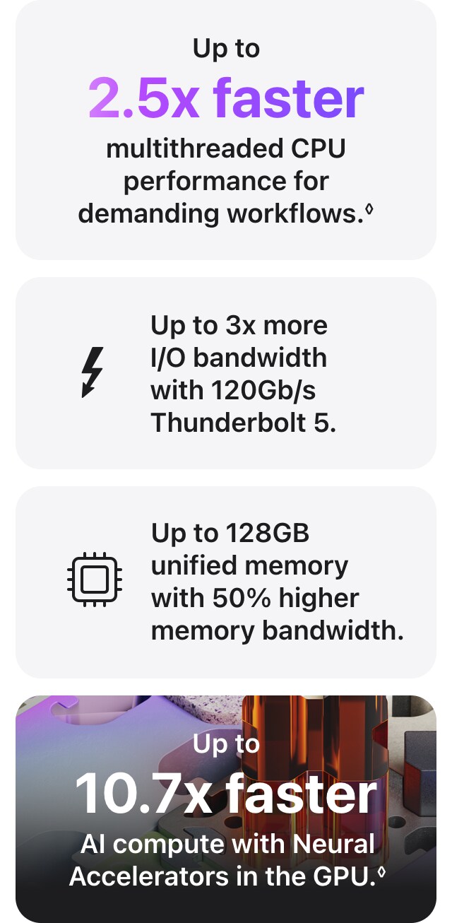 Here&rsquo;s what you get with Mac Studio with M5 Max.