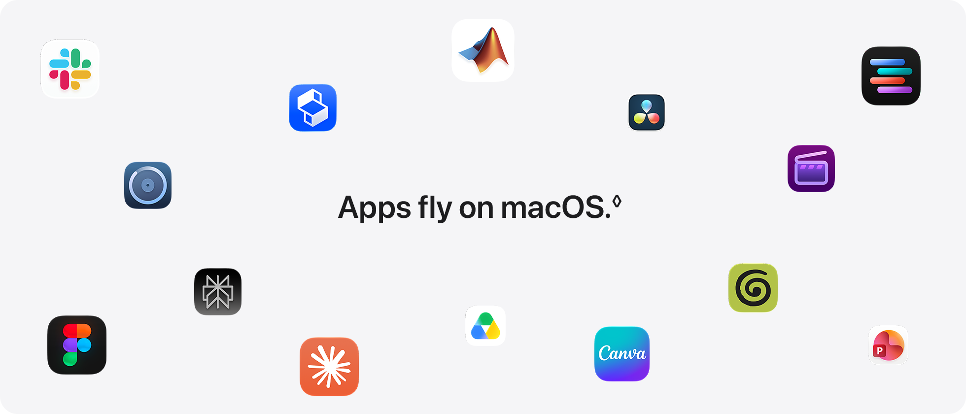 Apps fly on macOS.&loz;