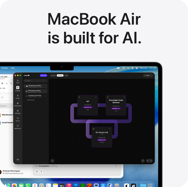 MacBook Air is built for AI.  