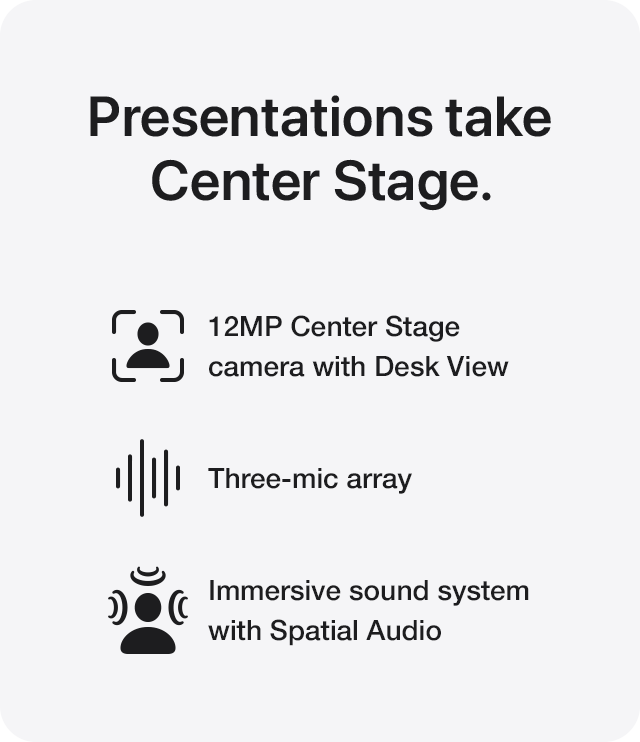 Presentations take Center Stage.&loz;