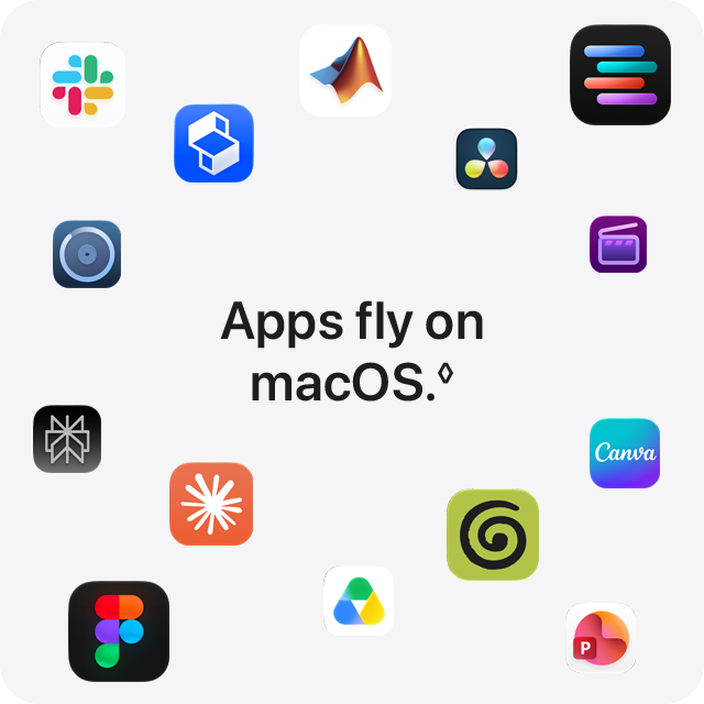 Apps fly on macOS.&loz;