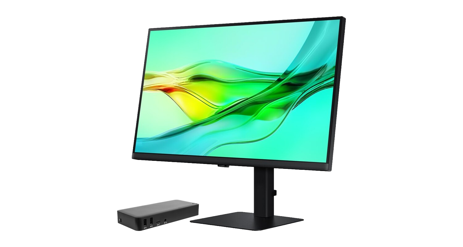 Samsung 27-inch ViewFinity monitor and Targus multifunction dock