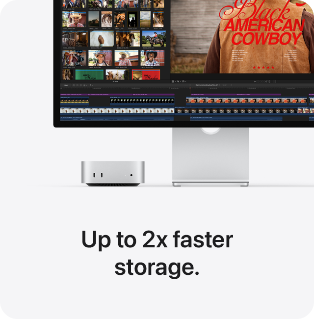 Up to 2x faster storage.&loz;